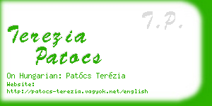 terezia patocs business card