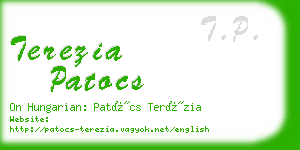 terezia patocs business card